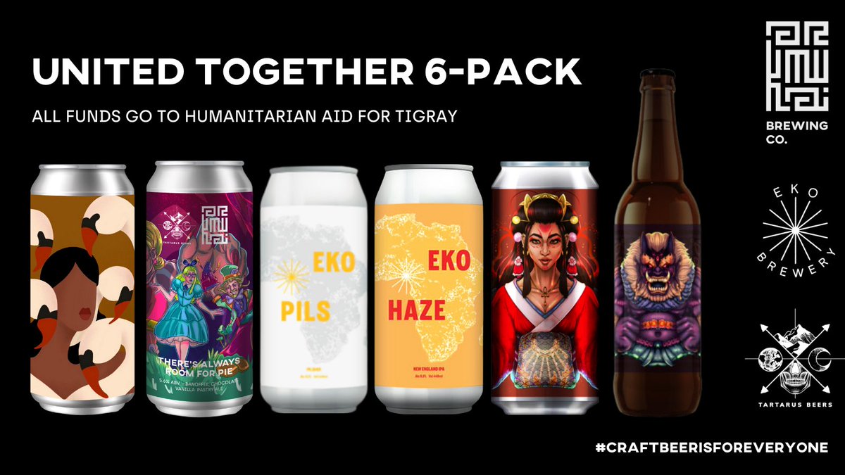 Merakai Brewing CO. (@merakaibrewing) on Twitter photo We’ve teamed up with our friends <a href="/ekobrewery/">Eko Brewery</a> & <a href="/tartarusbeers/">Tartarus Beers</a> to create limited 🍺🍺🍺 charity packs - £25 each ➡️ shop links in bio.
All money from the sale of these limited beer packs will go to Save The Children to support their humanitarian efforts in Tigray. We’ve teamed up with our friends <a href="/ekobrewery/">Eko Brewery</a> & <a href="/tartarusbeers/">Tartarus Beers</a> to create limited 🍺🍺🍺 charity packs - £25 each ➡️ shop links in bio.
All money from the sale of these limited beer packs will go to Save The Children to support their humanitarian efforts in Tigray.