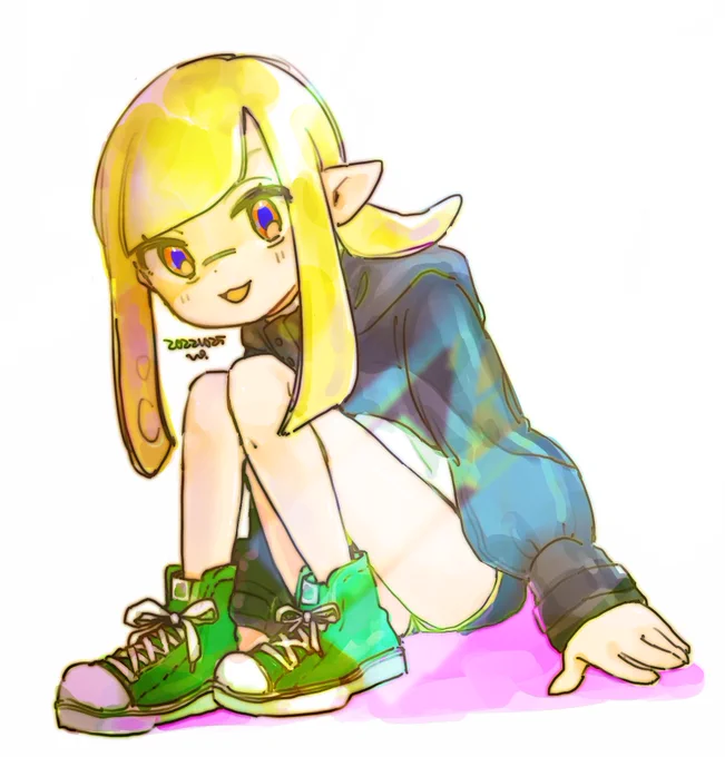 最近はコテボレロネガを着ているよ〜のらくがき#スプラトゥーン3 #Splatoon3 