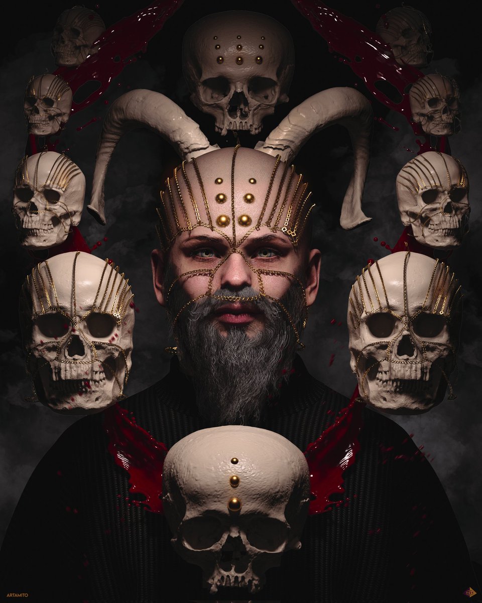 Ancestor 💀🔱
Zoom for details.
.
Thanks for your support 💙
.
#artamito #3D #3drender #digitalportrait #Trending #3dmodeling #3Danimation #nftart #zbrush #characterart #3dart #NFTartist #DigitalArtist #NFTCommunity