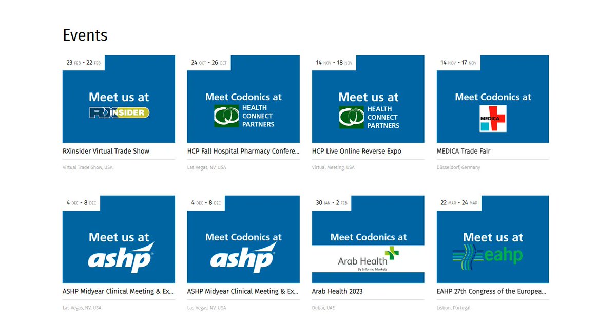 Pharmacolog_com's tweet photo. Don’t miss the opportunity to meet with us or our partners. Stop by the booth for a demonstration at one of these upcoming meetings. Visit our Events calendar. 
https://t.co/vg1qmuWctJ 

#medicationsafety #drugdiversion #hospitalpharmacy #compounding  #druglog #wastelog #preplog https://t.co/1IQvtjirDk