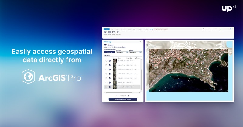 UP42_'s tweet photo. 📣 ArcGIS users, get a direct access to the UP42 platform for easier data visualization and analysis!