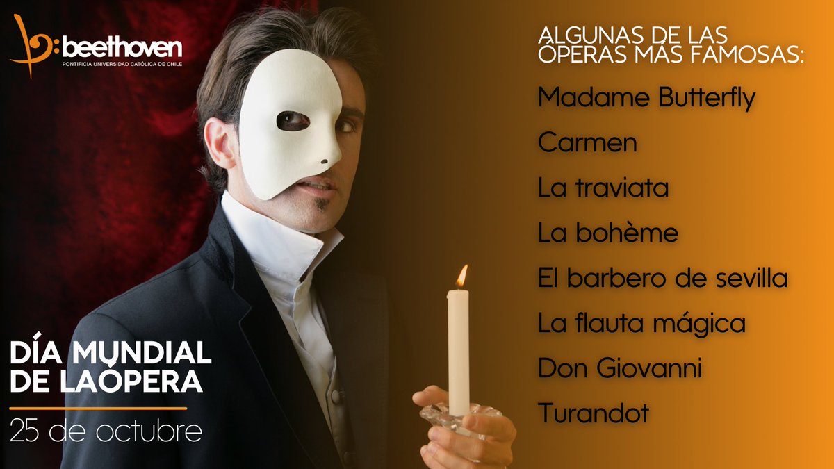 radiobeethoven's tweet photo. DÍA MUNDIAL DE LA ÓPERA🎭Hoy celebramos este maravilloso género que traspasa generaciones y fronteras. ¿Sabías que este día coincide con el natalicio de Georges Bizet y Johann Strauss II?😮

¿Cuál ópera es tu favorita? ¡Comenta!🤓👇

Patrocinado por @btgpactualchile https://t.co/7JMwkkAeQl