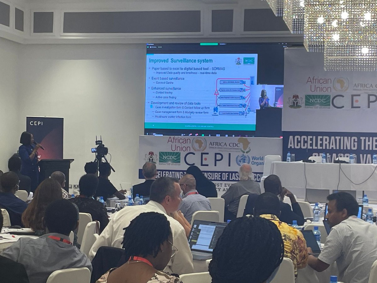 Chikwe_I's tweet photo. Delighted to see @WHO convene a meeting with @CEPIvaccines @NCDCgov @AfricaCDC in Abuja, to deliberate the options we have as a global community to accelerate the development &amp; licensure of #Lassafever vaccines
 
Proud of the role of West African institutions in driving this work https://t.co/EjWeXoNFed
