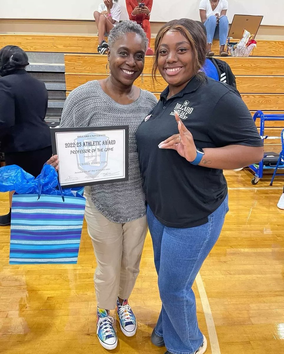 Our very own, <a href="/DrTursha/">Dr. Turshá Hamilton</a> Hamilton, was recently honored as Teacher of the game at a recent Bleu Devils #volleyball game!!

☆☆☆☆☆
Repost @alphabeta_zphib  
Congratulations, Soror Hamilton on being named professor of the game during this afternoons volleyball senior night! 💙