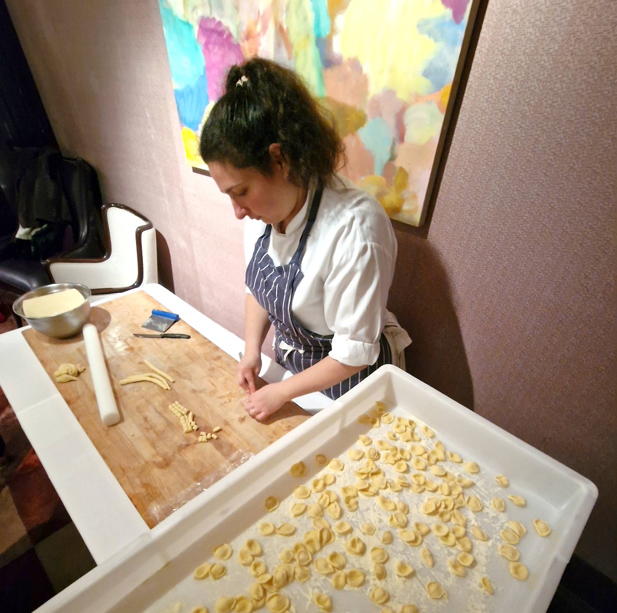 AleAllocca's tweet photo. What an astonishing way to celebrate the #WorldPastaDay 🍝 along with @giuseppecooks winner of @BritishBakeOff @francescocook ambassador of Italian cuisine in the UK. Thanks to @ITALondon_  for this great opportunity.

More on thread
#WorldPastaDay #GlobalPasta #MadeInItaly https://t.co/AHAEQ33Kkb