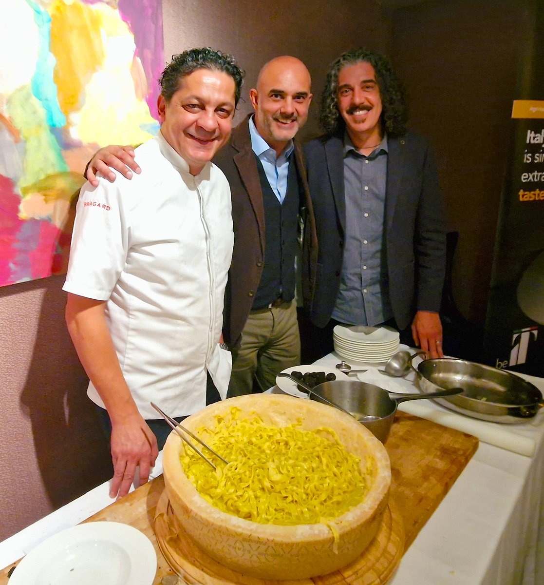 AleAllocca's tweet photo. What an astonishing way to celebrate the #WorldPastaDay 🍝 along with @giuseppecooks winner of @BritishBakeOff @francescocook ambassador of Italian cuisine in the UK. Thanks to @ITALondon_  for this great opportunity.

More on thread
#WorldPastaDay #GlobalPasta #MadeInItaly https://t.co/AHAEQ33Kkb