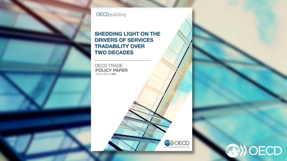 Has exporting services across national borders &amp; to far-away destinations become less costly? ⛴️🌍

💡 Discover our brand 🆕 Trade Policy Paper: Shedding light on the drivers of services tradability, analysing trends &amp; determinants of cross-border #ServicesTrade. 📖👇