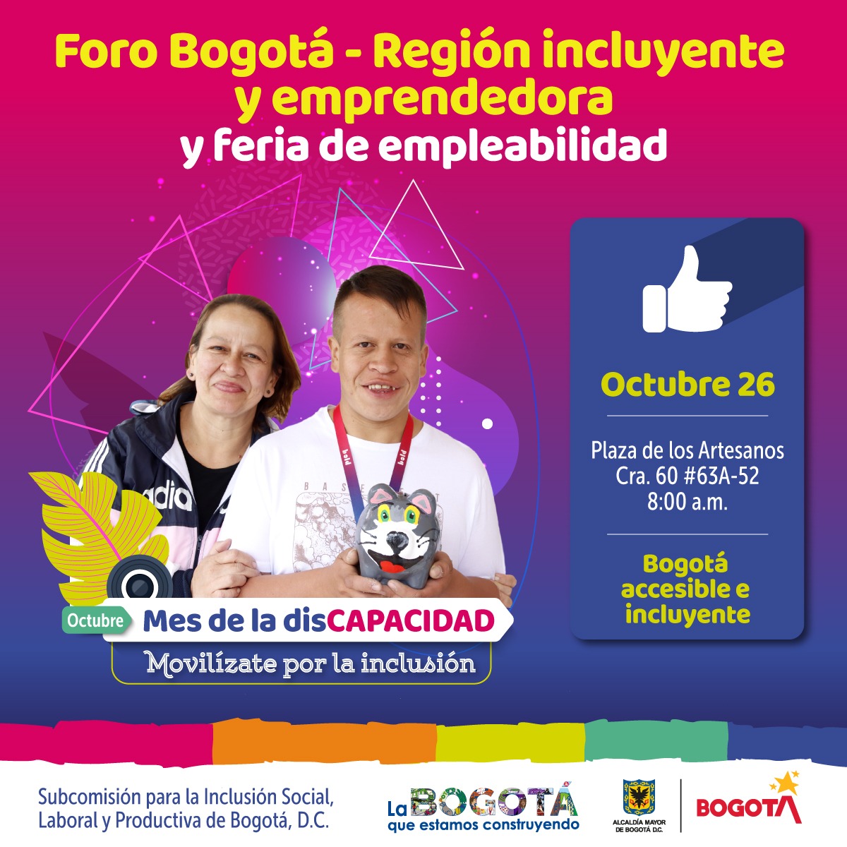 integracionbta's tweet photo. 💥¡Anímate a participar! Feria de empleabilidad con oportunidades👌laborales para la población con #Discapacidad y sus cuidadores. 

¡En una articulación entre @integracionbta  @DesarrolloBta  y @GobiernoBTA se hace posible este encuentro productivo.

#MovilízatePorLaInclusión https://t.co/gWpxCLIFhz