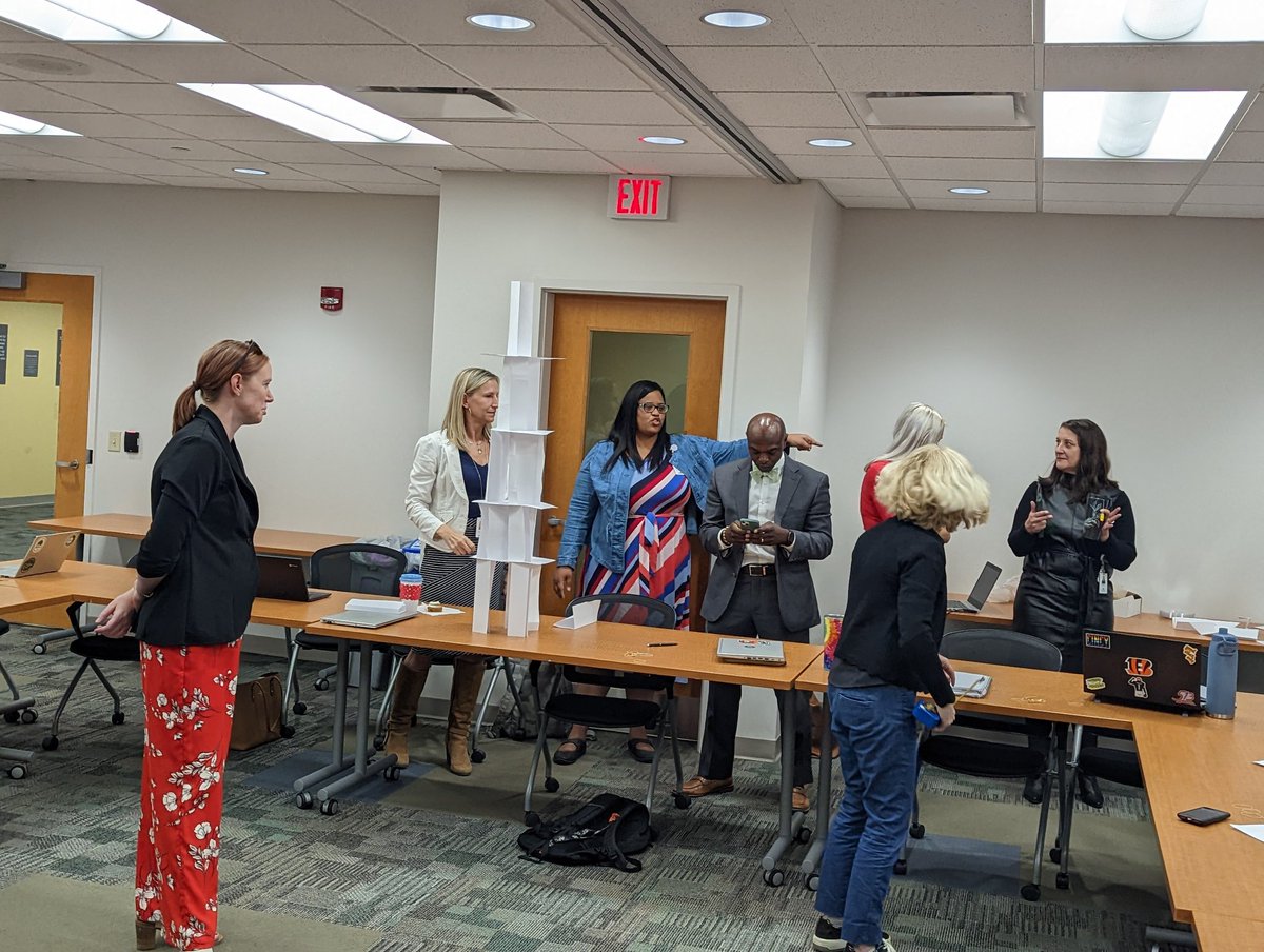 Great start to our AP meeting this morning! Although my team's tower was not the tallest, it is the undisputed most aesthetically pleasing! Good job <a href="/APMeyerGoAves/">Tyler Meyer</a> and <a href="/MrsCombs_AvesAP/">Mrs. Combs</a>! Thanks @SallyGanzMT for the activity! #WeAreAviators