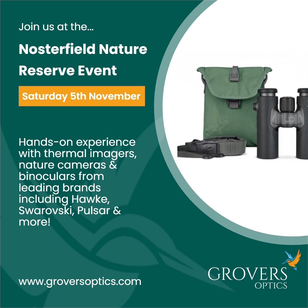 GroversOptics's tweet photo. COME JOIN US! We are delighted to invite you to our Nosterfield Nature Reserve Event on the 5th November, 10am - 4pm. This is your chance to get hands-on experience of a range of thermal imagers and spotting scopes, all from top brands! https://t.co/UDJVBbDYiW #groversoptics https://t.co/0omgkmhFjI
