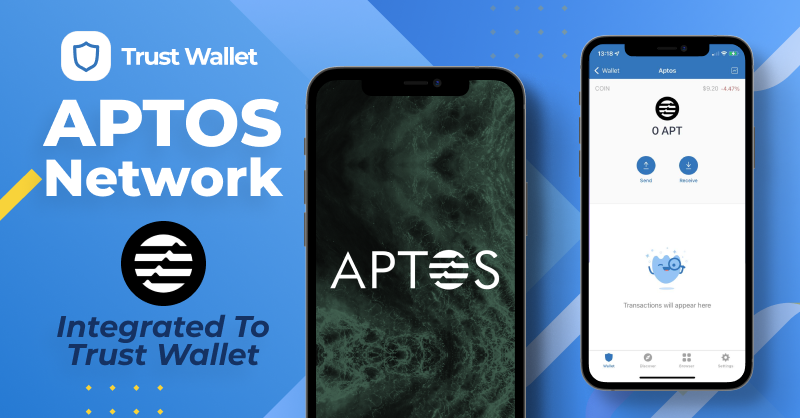 TrustWallet's tweet photo. This #TrustWalletTuesdays, we’re excited to announce that #TrustWallet has integrated the @AptosFoundation network, the first one in the MOVE language ecosystem💙

Store, send &amp; receive your $APT tokens in the app now!

See our full guide &amp; #Aptos integration roadmap here👇