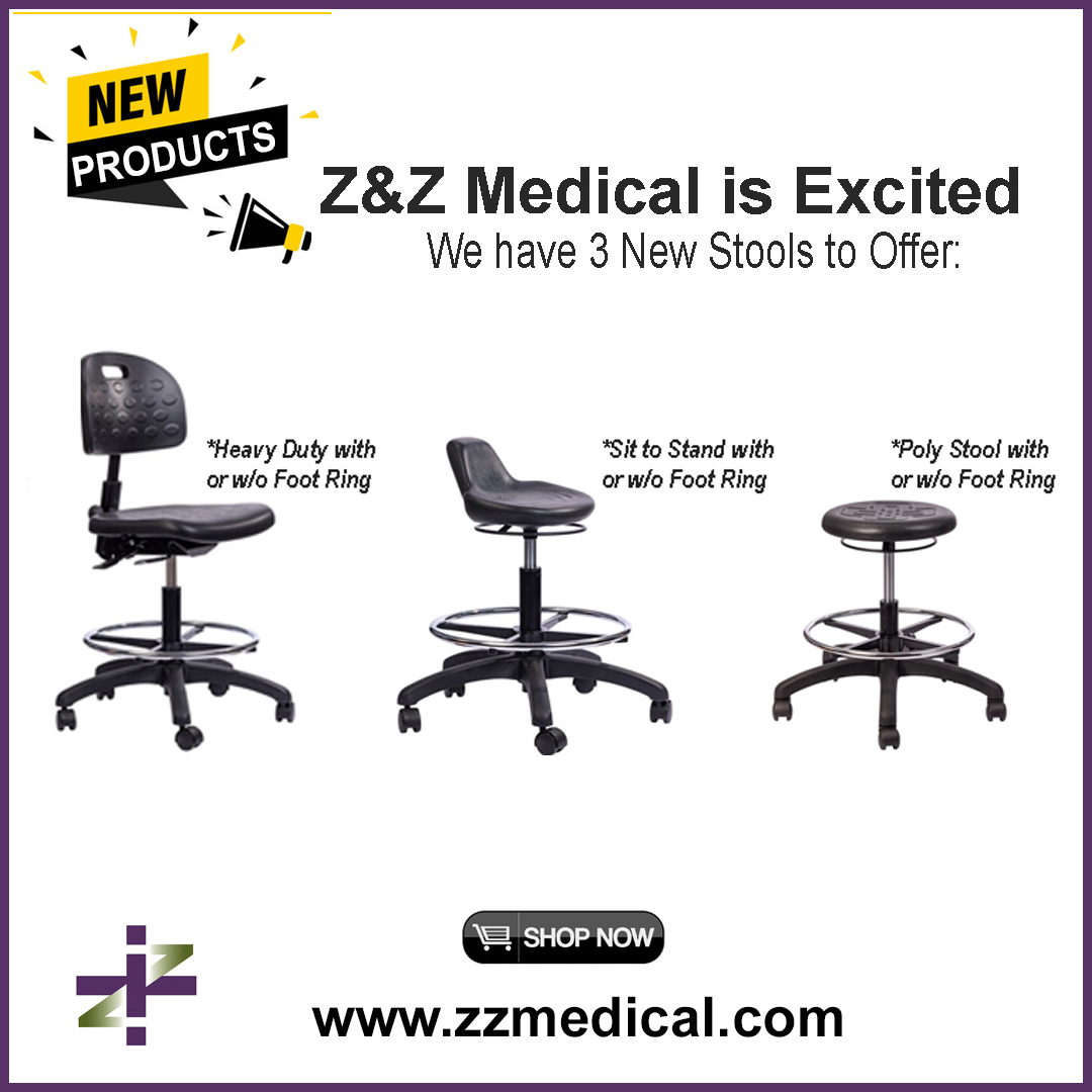 ZZMedical's tweet image. Z&amp;amp;Z Medical is excited to offer 3 new work stools. These heavy-duty polyurethane stools are resistant to stains &amp;amp; damage from punctures. Perfect for continuous use in the toughest workplace environments. Visit our website lnkd.in/ep83pbhs to learn more. #workstool #stools
