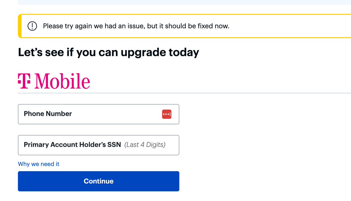 lahirua's tweet photo. @BestBuy having issues when trying to buy an iPhone for T-mobile.. getting this error and I'm stuck here.. has been facing this issue for 3 weeks now.. https://t.co/WA7lEJVtwY