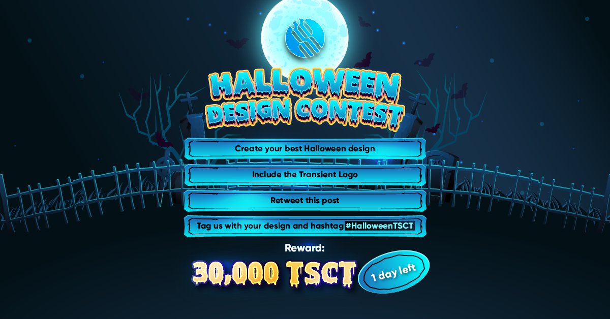 transient_sc's tweet photo. ⚰️ HALLOWEEN DESIGN COUNTDOWN! ⚰️
There is only 1 day left to include the hashtag #HalloweenTSCT in your post and show us your Halloween creations.
The competition will end tomorrow! 🧟
#transient #Halloween2022 #designinspiration #CountdownToMidnights #TrickorTreat https://t.co/GLCYW1V47R