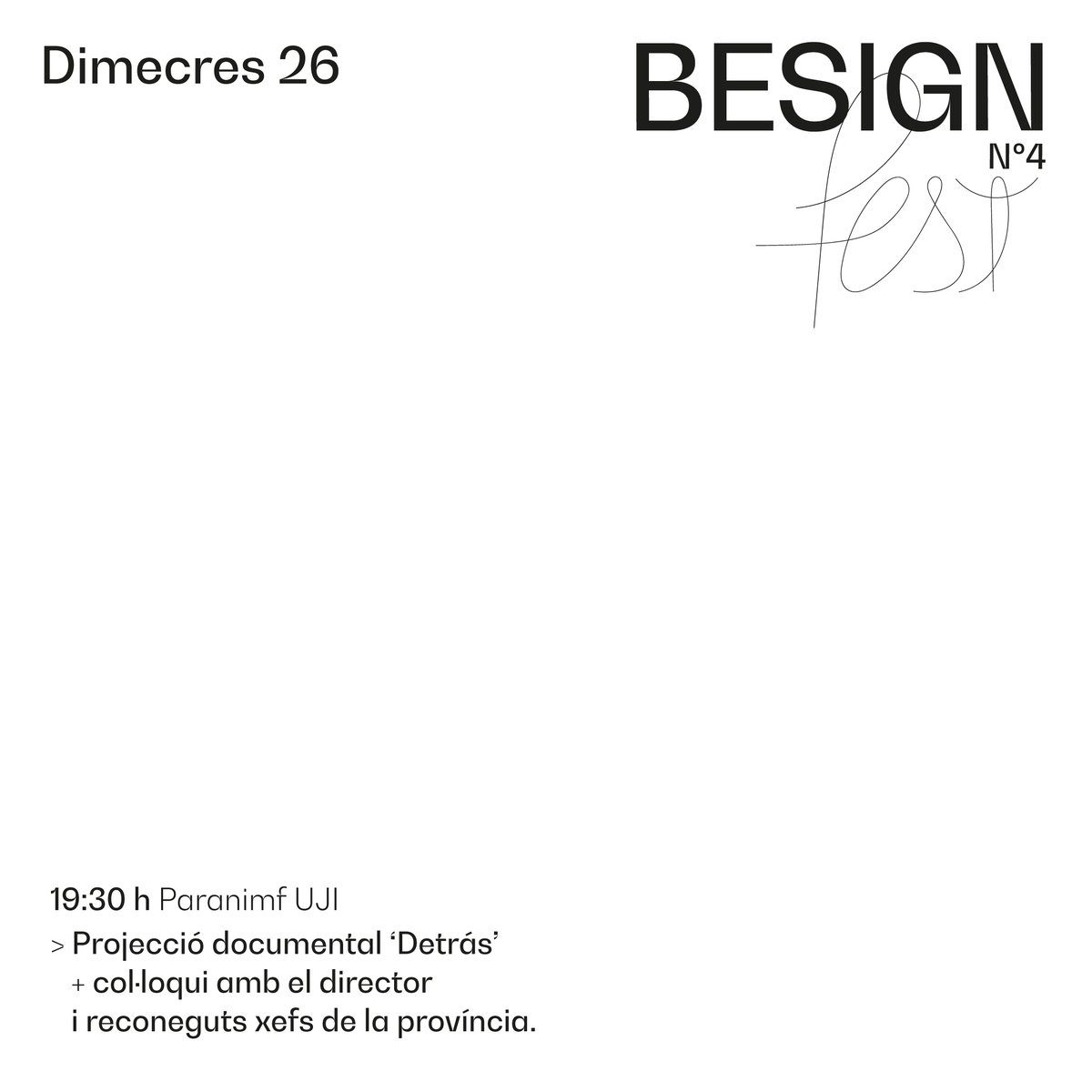 besignfest's tweet photo. Extra, extra!💥📢

Ací teniu tota la programació del ʙᴇꜱɪɢɴ ꜰᴇꜱᴛ 🗓️
Us portem un cap de setmana carregat d'esdeveniments que no us podeu perdre. 

Encara no tens la teua entrada? 😱 Afanya't! 
A la venda en el link de la bio 🎟️

#besignFest2022 #LaExprimidora #somsuccreatiu https://t.co/tPM4Jl5DAw