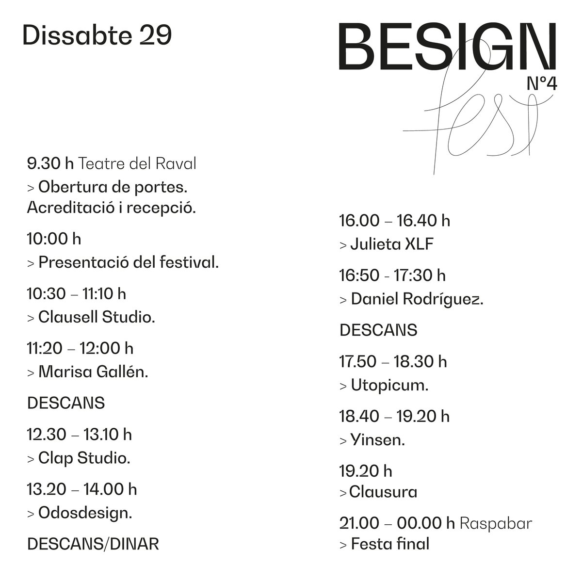 Extra, extra!💥📢

Ací teniu tota la programació del ʙᴇꜱɪɢɴ ꜰᴇꜱᴛ 🗓️
Us portem un cap de setmana carregat d'esdeveniments que no us podeu perdre. 

Encara no tens la teua entrada? 😱 Afanya't! 
A la venda en el link de la bio 🎟️

#besignFest2022 #LaExprimidora #somsuccreatiu