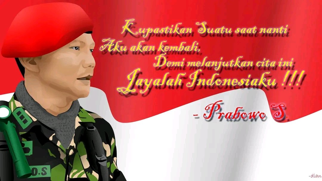 dhwirawan's tweet photo. Maaf ya telat
Dirgahayu pilihanku dua kali @prabowo @Gerindra https://t.co/ceJMVVQJxs