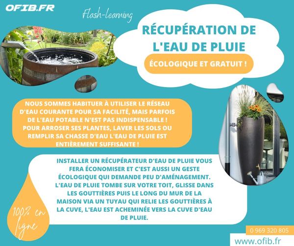 OFIB_Formation's tweet image. Pour certaines utilisations, l&apos;eau courante n&apos;est pas indispensable💧

Le système de récupérateur d&apos;eau de pluie vous fera économiser, tout en faisant un geste pour la planète. Découvrez ses principes dans notre formation 👇🏻

bit.ly/3TBsLmm

#ecologie #economiedeau