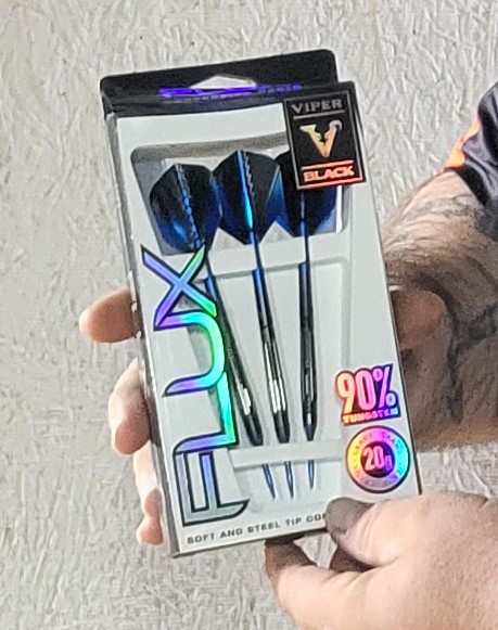 AmericanDarters's tweet image. Member Glen Richard showing off the VIPER darts he won for getting Member of the Month in August. Nice shooting, Glen!
Check out that sweet VIPER DEFENDER board surround in the back too!

#adafamily #viperbygld #gldproducts