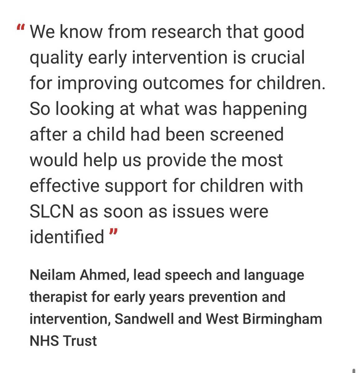 SteveHermon's tweet photo. This article might be of interest to #SLT followers.

Some great work being across multiple #earlyyears services in #Sandwell to support children with #SpeechAndLanguage difficulties #SLTchat #SpeechTherapy 

@RCSLT @SandwellSPOT 🗣️ 

https://t.co/M1VNfJUowo https://t.co/SEdFQG0Bop