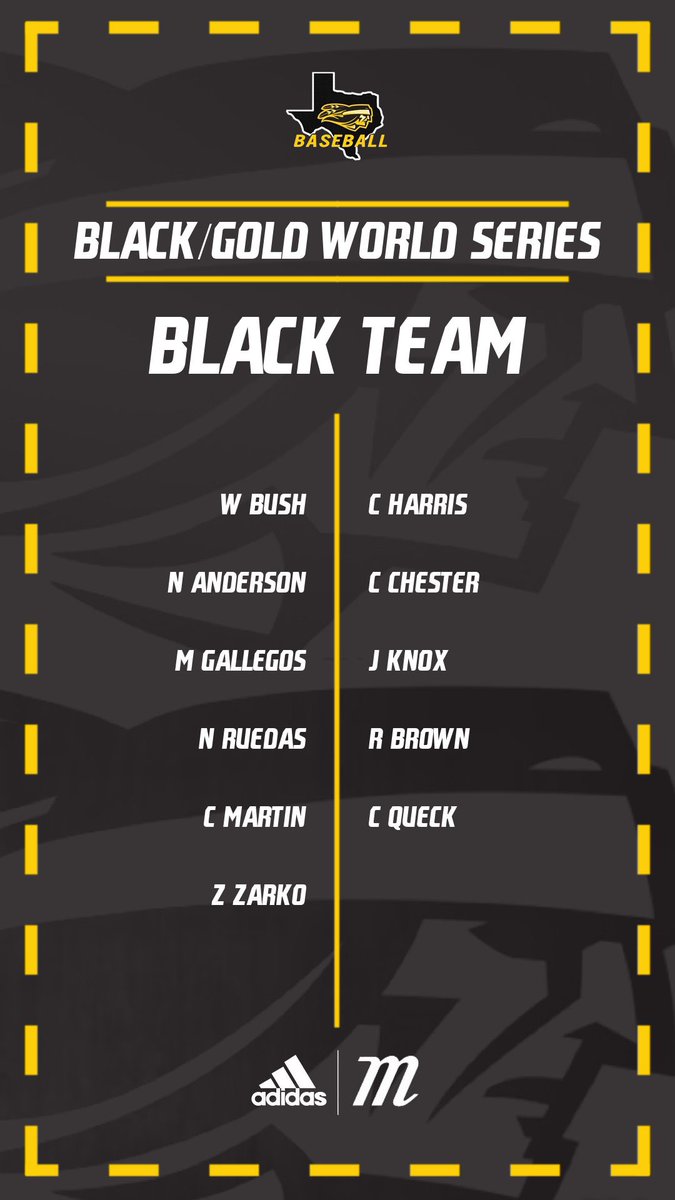 TJCBaseball's tweet photo. Your 2022 Fall Black/Gold World Series rosters⚾️⚫️🟡 https://t.co/mAvwUbnsjZ