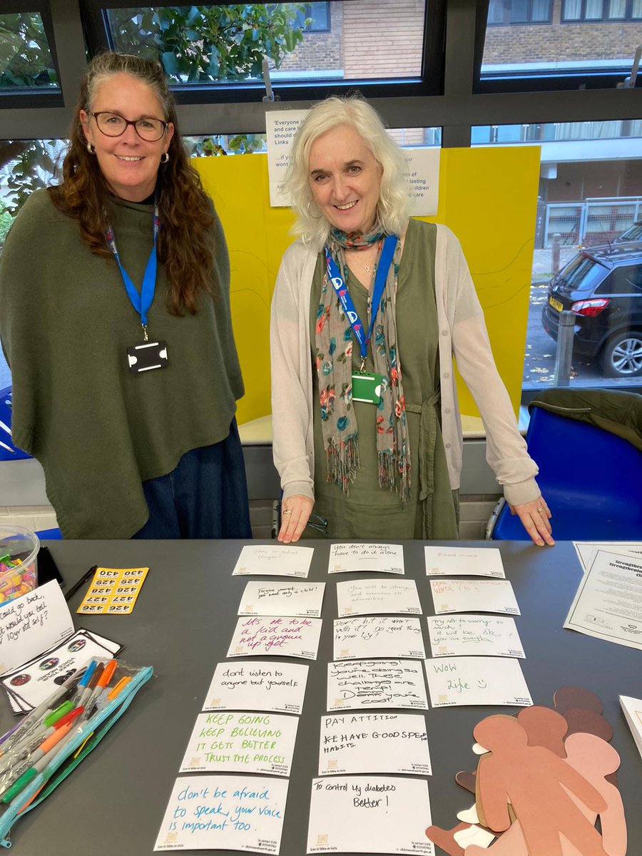 @clickwandsworth @talkwandsworth @CoramVoice @devasclub @WBCLLearning We received 24 'what I would tell my 10yr old self if I met them today' they were thought provoking and powerful to read. We'll make them into a collage. In the picture some of the team, Sarah McGarry & Zoe Mountford.