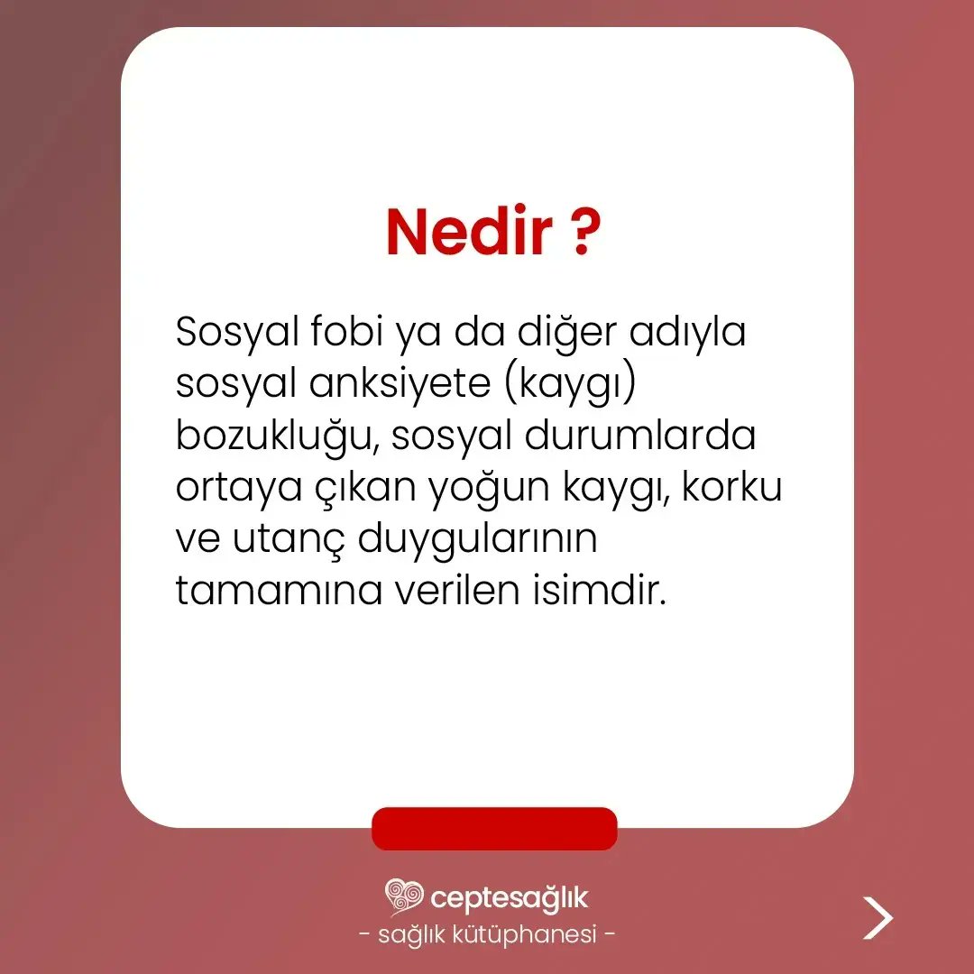 Ceptesaglikcom's tweet photo. Paylaşımımızı faydalı bulduysanız beğenmeyi ve içeriklerimizden haberdar olmak için de sayfamızı takip etmeyi unutmayın. Herkese sağlıklı günler dileriz.😊
#fobiler https://t.co/a361zUO4sf