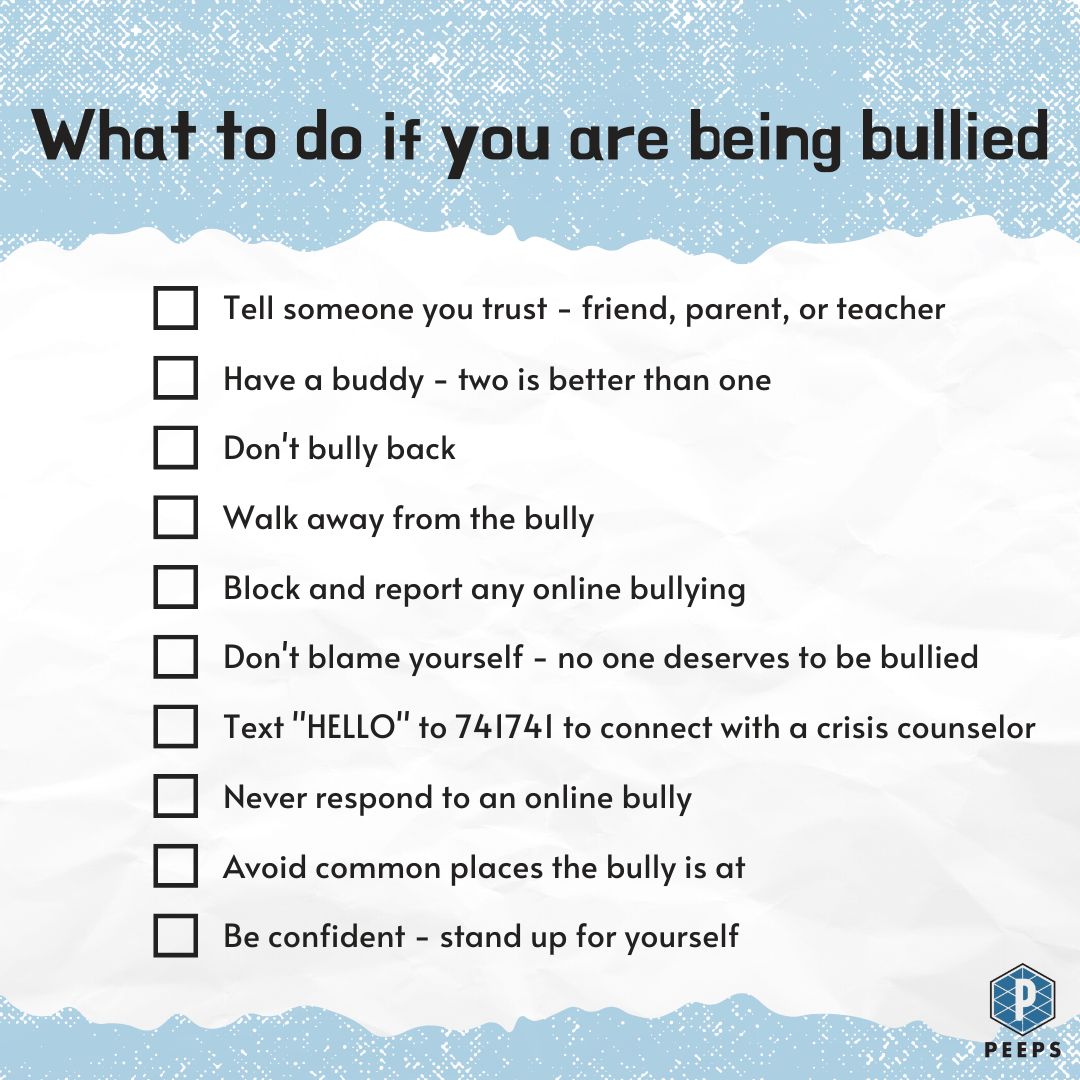 If you are being bullied, try some of these tips, or text HELLO to 741741 to connect with a crisis counselor. 

#bekind #bullyingprevention