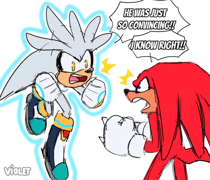 I want Silver and Knuckles to bond over being tricked 