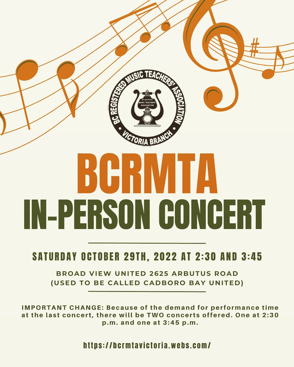 bcrmtavictoria's tweet photo. Come and enjoy listening to live music! #yyjmusic #bcrmtavictoria #bcrmta #studentconcert https://t.co/1vUrk1OtYb