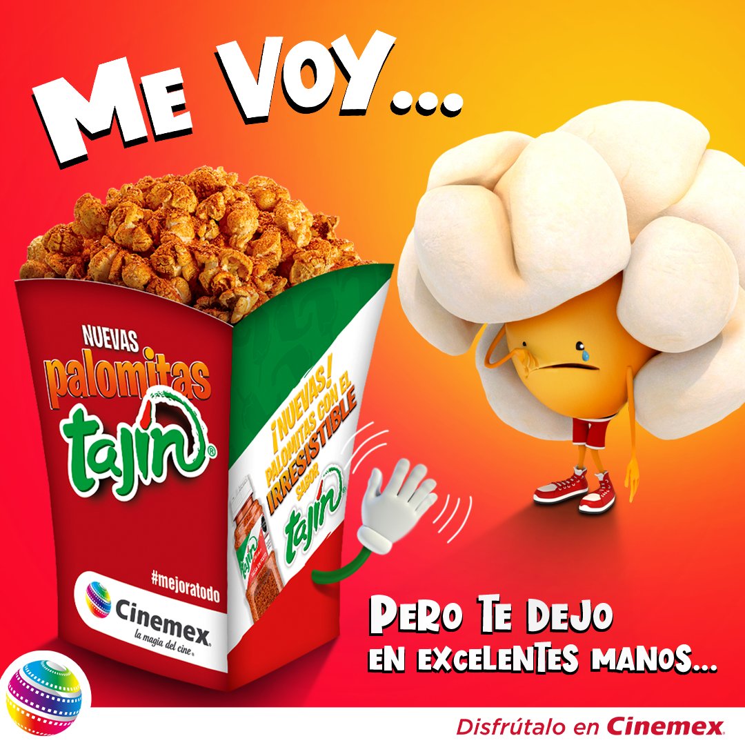 Cinemex on Twitter Te vamos a extrañar mucho palomitas de Tajín Cuántas veces nos probaste