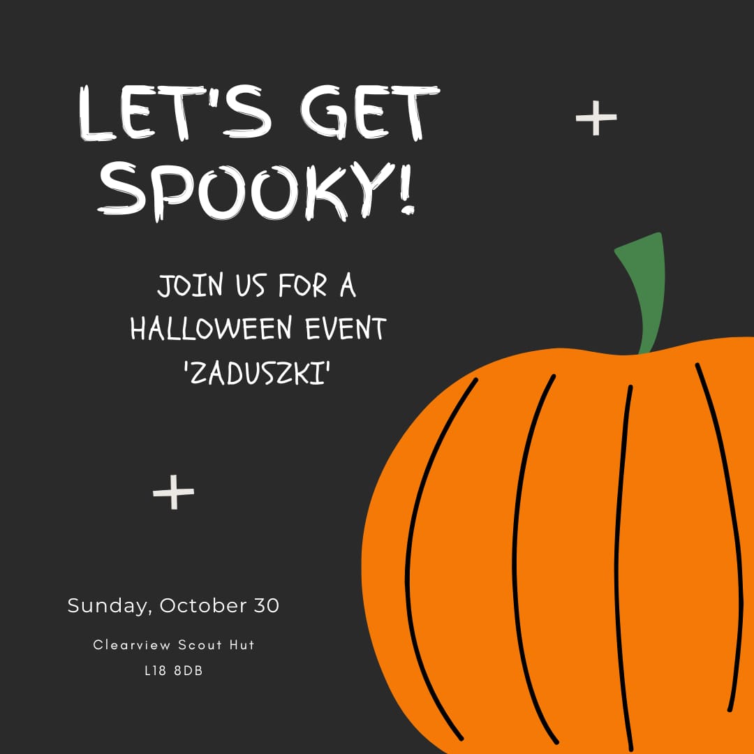 We are only a few days away from the "All Souls' Day" event, for which everyone is eagerly waiting. This Sunday at 4.30pm, let's all meet up at Clearview Scout Hut, L18 8DB Mossley Hill in Liverpool.

#liverpoolevent #halloween #allsoulsday #merseyside  #events #polacywuk