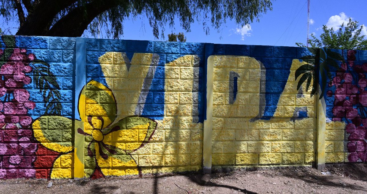 MuniGodoyCruz's tweet photo. ¡Los murales siguen embelleciendo GC!
14 años de #MuseoACieloAbierto 👏🏻
♻️ Con la temática Ciudades inteligentes y sustentables artistas realizan distintas actividades
🎨 Hoy inauguramos el mural del IEF hecho por estudiantes y docentes
#ArteGC #GCCreceConVos #WeLoveGodoyCruz https://t.co/9PvexSL4e3