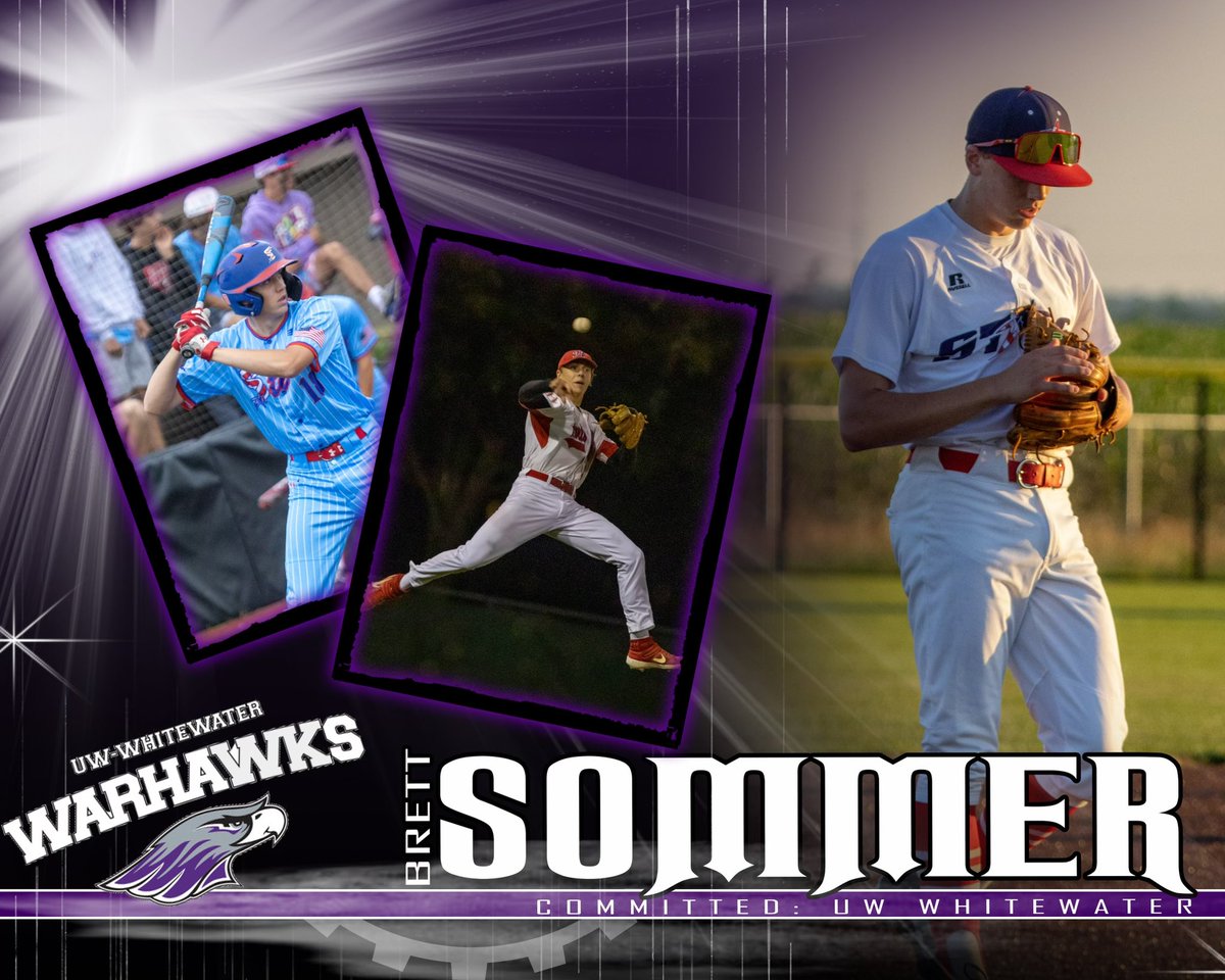 brett_sommer's tweet photo. I’m excited to announce that I am committing to UW-Whitewater to continue my academic and athletic career. Thanks to my family, friends, coaches, and teammates for the help and support through the years. @StarsBaseball3 @HVille_Baseball @UWWBaseball https://t.co/e9kBk508Al