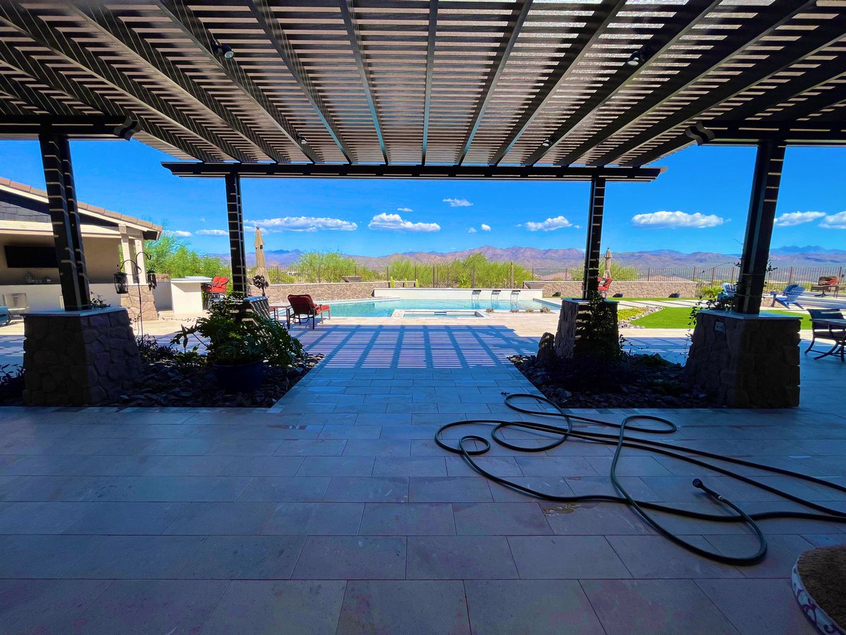 calpool's tweet image. This stunning backyard in Rio Verde has so many angles that the Pythagorean Theorem summed it up as perfection 😍 📐 #rioverdepool #azbackyarddesign #arizonaliving #tuesdayvibe