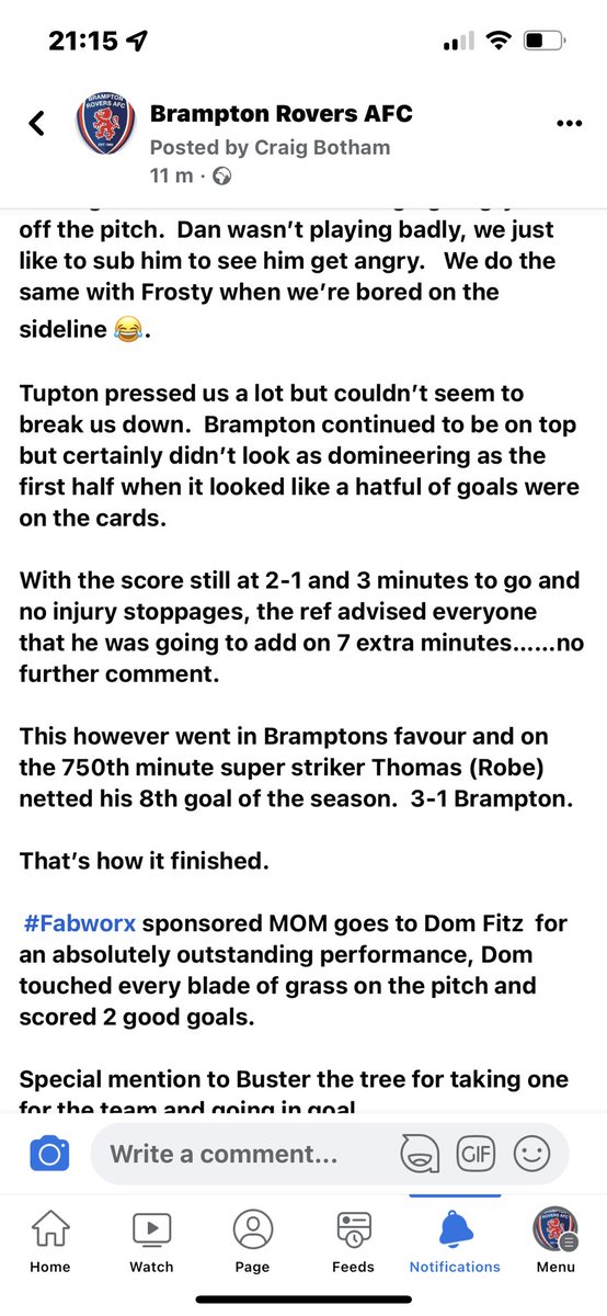 Brampton Rovers AFC Mens tweet media