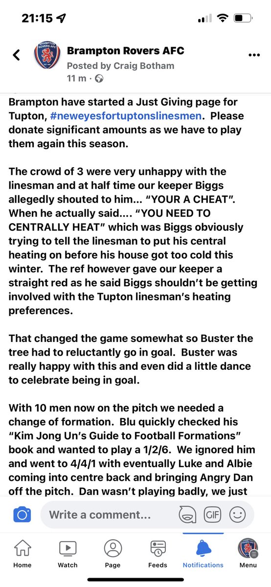 Brampton Rovers AFC Mens tweet media