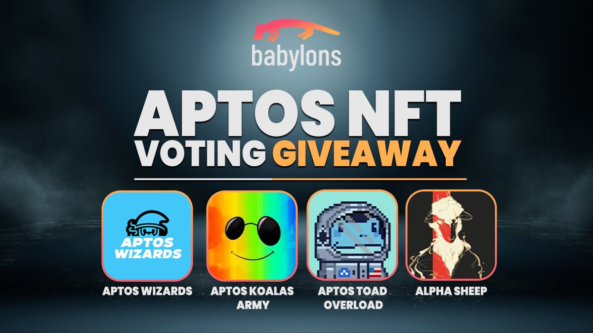 BabylonsNFT's tweet photo. 🦊 Babylonians, you decide the prize of the #giveway!
💎 Join our Discord Channel, choose your fav #AptosNFT, and have an opportunity to get it!
We'll sweep the floor of the winner collection!
👉 https://t.co/XNcdriDuwJ
@AptosWizards @AptosKoalas @Aptoads #AlphaSheep https://t.co/DxDEOeVQwf