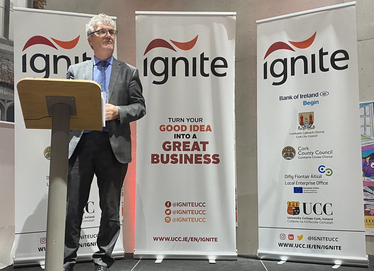 jfcryan's tweet photo. Inspiring words from @johbees at the annual @IGNITEUCC awards & showcase - a celebration of young entrepreneurship @ucc #igniteshowcase bringing together @IGNITEUCC @Quercus_UCC @UCCEnactus
Well done @uccinnovation @Sscudz & team & compere @jonathanhealy https://t.co/9KvHGrULv1