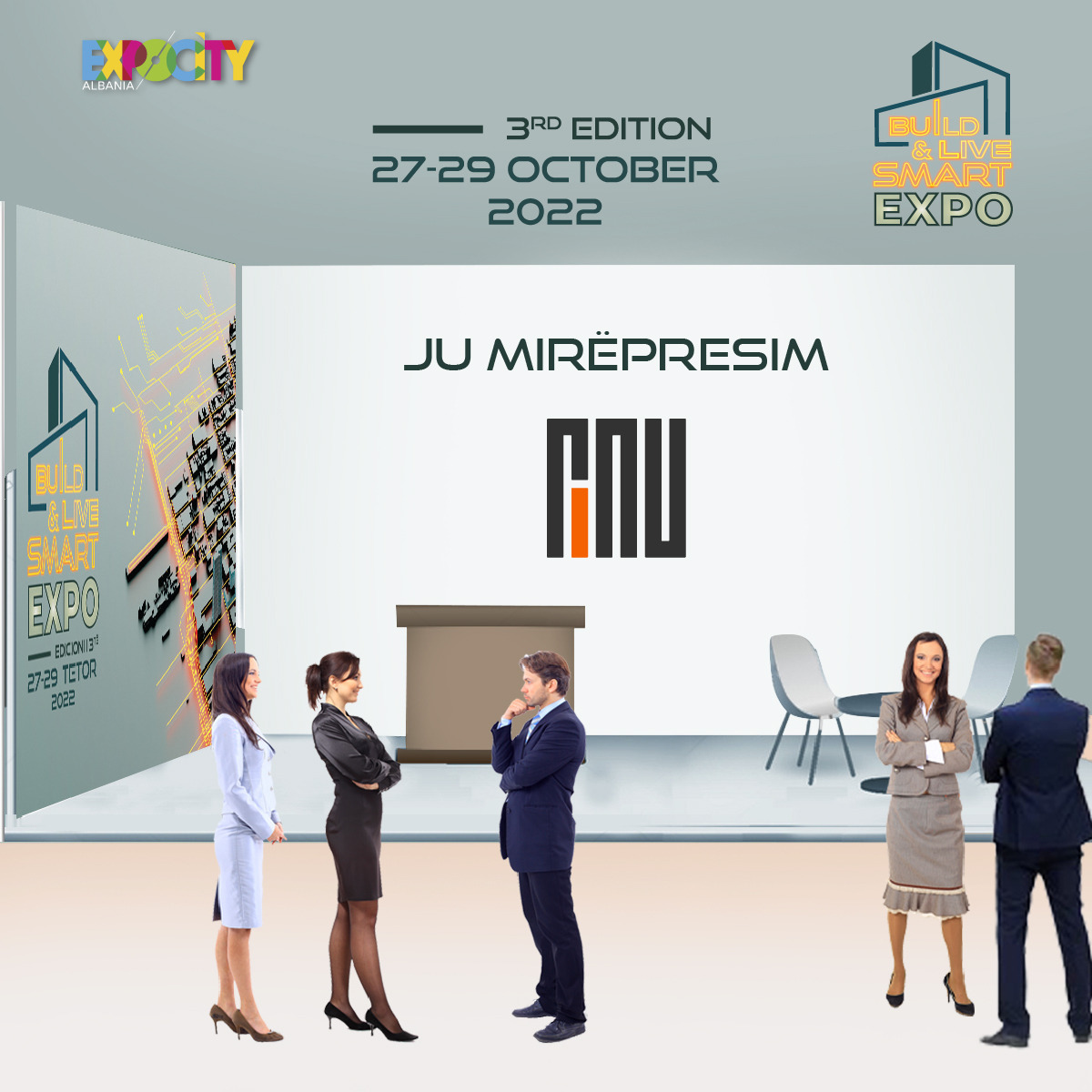 ExpocityAlbania's tweet photo. Ju prezantojmë me disa nga ekspozuesit në 🏙️BUILD &amp; LIVE SMART EXPO 2022!

Ju mirëpresim në datat 27-28-29 Tetor në ExpoCity Albania.
.
.
.
.
.
#smartcity #greencity #smart #innovation #city #construction #architecture #design #building #interiordesign #renovation #engineering https://t.co/dyrOnIJnrg
