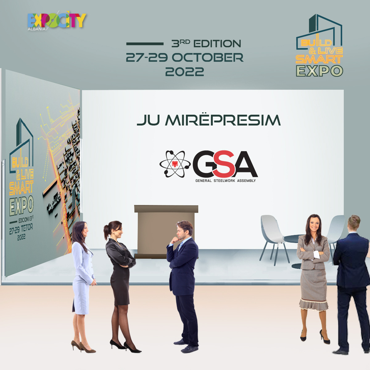 ExpocityAlbania's tweet photo. Ju prezantojmë me disa nga ekspozuesit në 🏙️BUILD &amp; LIVE SMART EXPO 2022!

Ju mirëpresim në datat 27-28-29 Tetor në ExpoCity Albania.
.
.
.
.
.
#smartcity #greencity #smart #innovation #city #construction #architecture #design #building #interiordesign #renovation #engineering https://t.co/dyrOnIJnrg