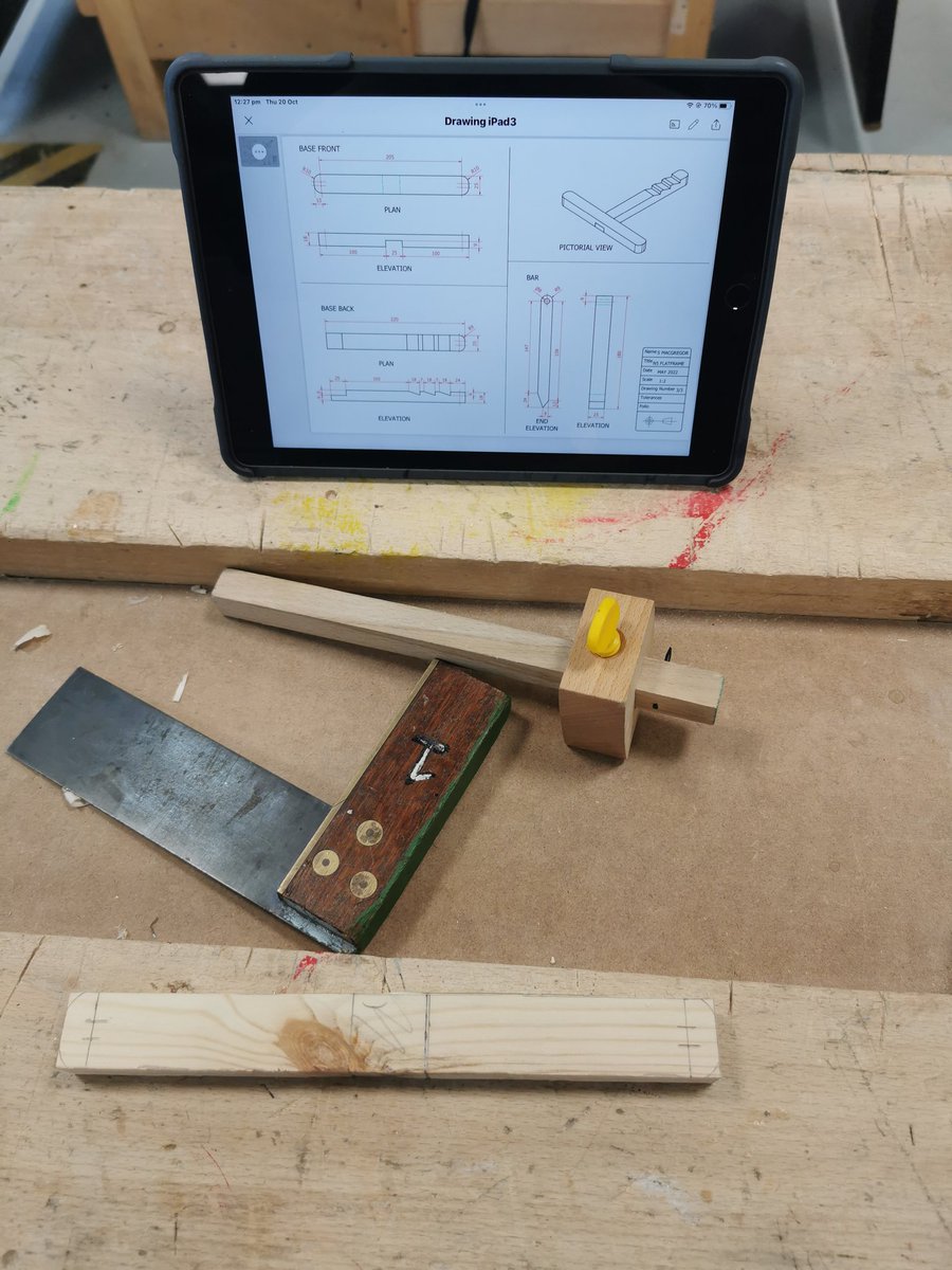 Woodworkers started their 3rd project last week! Making great use of iPads for their working drawings - no more crumpled drawings!