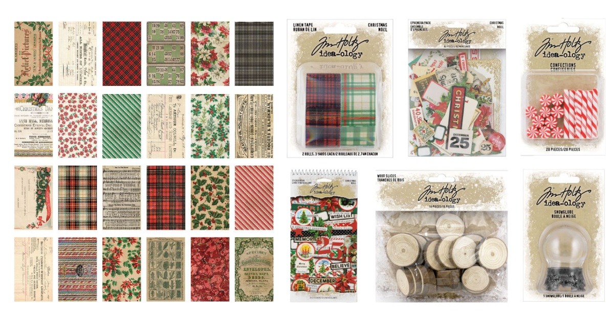 Tim Holtz/Advantus Idea-Ology Christmas.
Preorder now - 43 New Products! 
Shop here: bit.ly/3UdU3Qd
 
It's the most wonderful time of the year! This year's vintage-inspired backdrops, baseboards, ephemera, and more are combined with joyful trinkets.