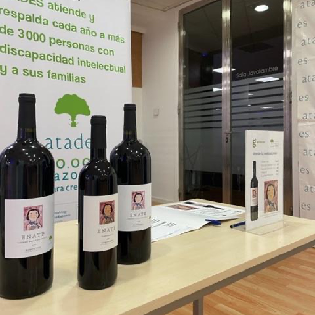 levitec_'s tweet photo. Gracias @somosatades y @BodegaEnate por invitarnos a la presentación de la XI Edición del Vino de la Amistad 🍷 Un vino solidario, cuyas ventas irán destinadas a los proyectos de inclusión de ATADES 👏🏼
#Levitec #Aragon #Atades #RSC #compromisosocial https://t.co/R4BDJmkCkX