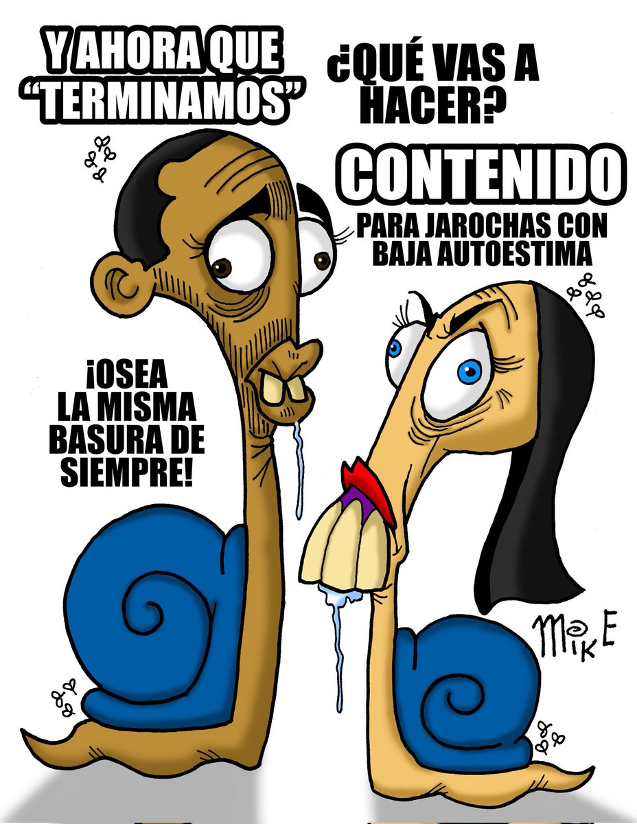 MikeCartoon's tweet photo. PUDRIENDO CEREBROS.
#MikeElCaricaturista #Influencer #Jarocha #ContenidoBasura #Banal #Superflua #Inútil #Imbecil #HumorJarocho #CaricaturaJarocha #CaricaturaCastrosa https://t.co/foY9rEGhhW