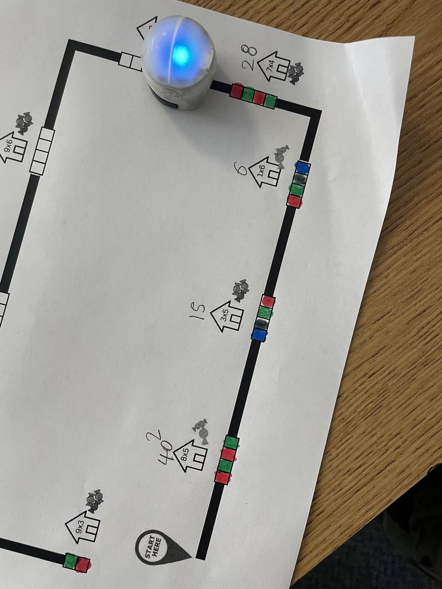 TeamTroeger's tweet photo. My #AllenThird graders are having fun combining their coding and multiplication skills to make their ozobots trick or treat! Thanks to @MrMcDaniel13 for leading this engaging and festive lesson! #OurAllenLegacy @allenelem https://t.co/9wzzCNfOar