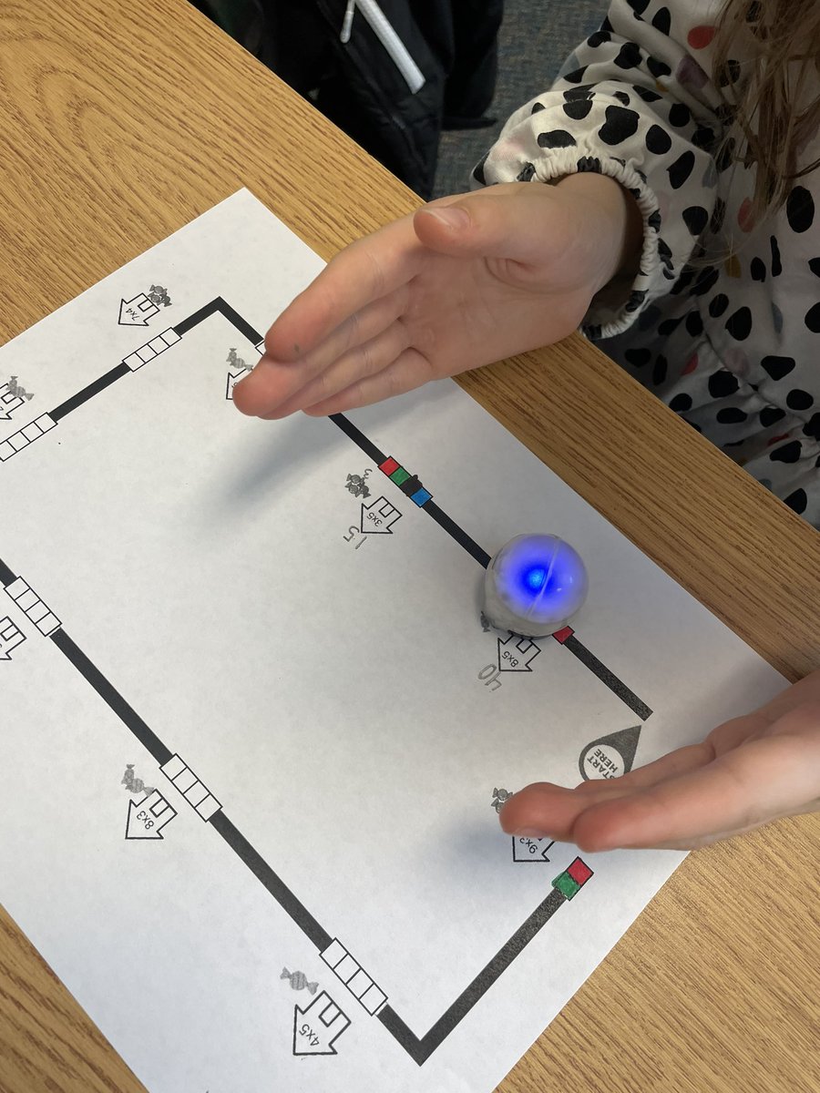 TeamTroeger's tweet photo. My #AllenThird graders are having fun combining their coding and multiplication skills to make their ozobots trick or treat! Thanks to @MrMcDaniel13 for leading this engaging and festive lesson! #OurAllenLegacy @allenelem https://t.co/9wzzCNfOar