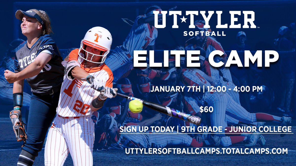 Registration is up! WINTER Camp January 7th - Come camp with us ! 9th grade and  up Junior College Athletes welcomed and encouraged 🥎🦅 #GoPats #CampWithPats uttylersoftballcamps.totalcamps.com