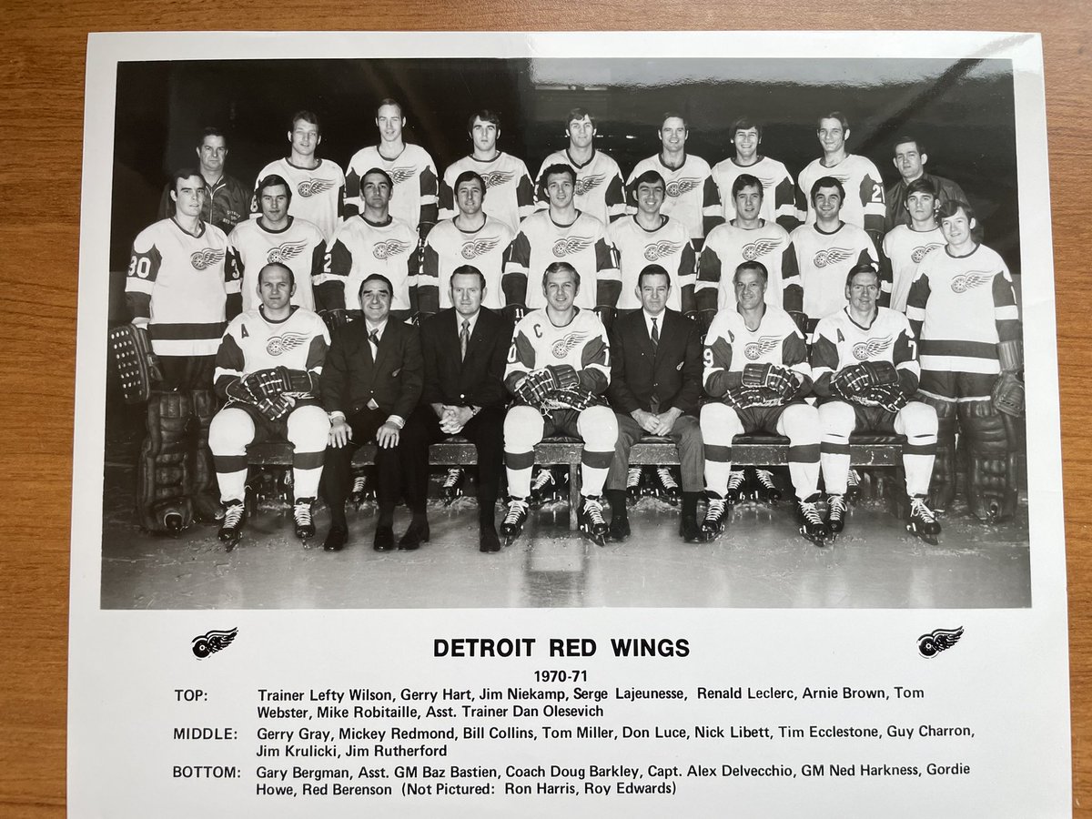 Claude6Landry's tweet photo. #DetroitRedWing 1970-71 #AlexDelvecchio #GordieHowe  #GuyCharron #ArnieBrown https://t.co/dANZ3PKFMD