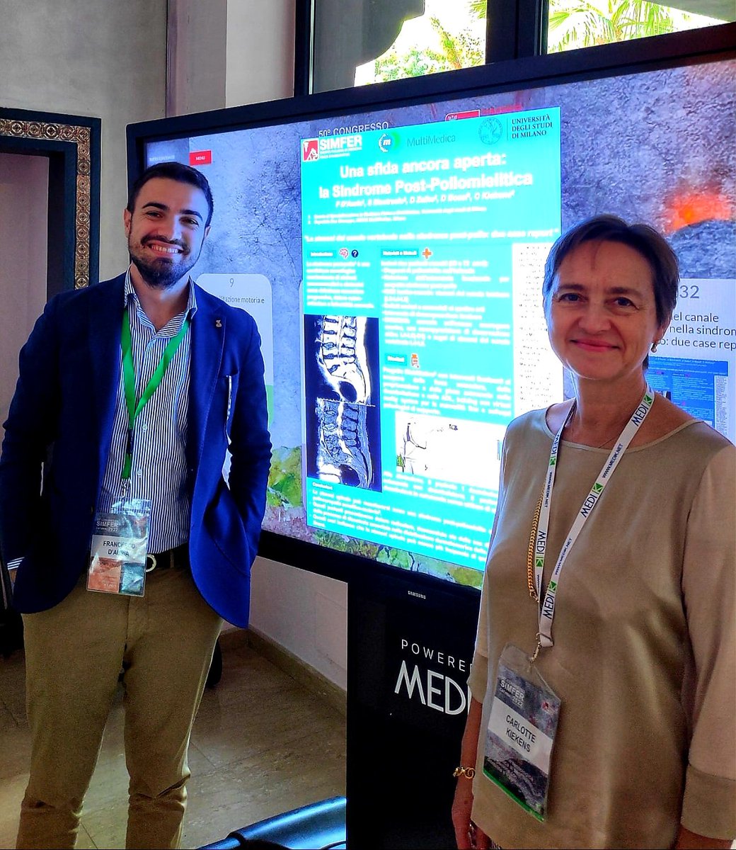 CarlotteK's tweet photo. Presenting 2 posters prepared by @_fradau @simfer #SIMFER22, one on #GriselsSyndrome, the other on #spinalstenosis in #postpolio patients. https://t.co/1VSXzntI6n